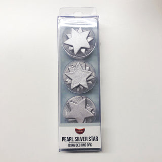 Edible Cake Decorations | Silver Star Dec Ons | Icing Decorations 
