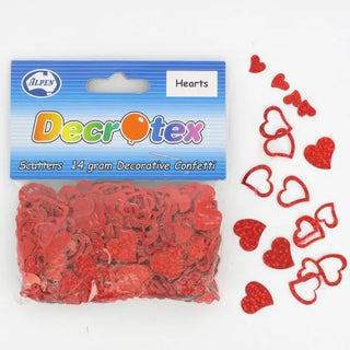 Holographic Hearts Confetti - Red | Valentines Day Party Theme & Supplies | Decoratex