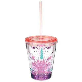 Enchanted Unicorn Glitter Tumbler | Unicorn Party Supplies