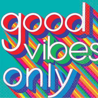 Good Vibes Only 70's Napkins | 70's Party Supplies