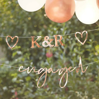 Ginger Ray | Rose Gold Engagement Bunting | Engagement Party Supplies NZ