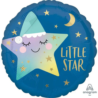 Little Star Blue & Yellow Foil Balloon