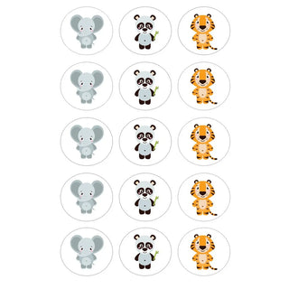 Jungle Animal Edible Cupcake Images | Jungle Animal Party