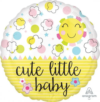 Cute Little Baby Yellow Sunshine Foil Balloon