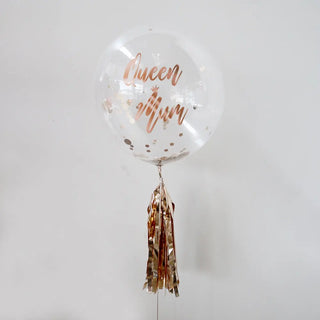 Queen Mum Mother's Day Personalised Bubble Balloon by Pop Balloons