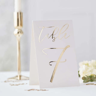 Ginger Ray Gold Wedding Table Numbers | Wedding Party Theme & Supplies | Ginger Ray