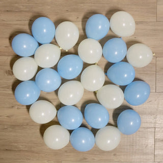 Pop Balloons | pack of 25 baby blue and white mini balloons | frozen party supplies NZ 
