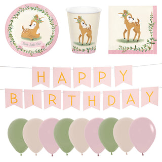Deer Little One Party Essentials - 45 Pieces - SAVE 10%