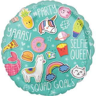 Selfie Celebration foil balloon | Girls party supplies