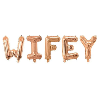 Rose Gold Wifey Balloon Banner | Bridal Shower Decorations