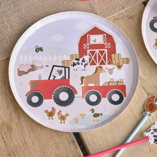 Ginger Ray | Farm Animals Paper Party Plates | Farm Party Supplies NZ