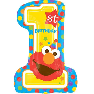 Sesame Street Elmo 1st Birthday SuperShape Foil Balloon | Elmo 1st Birthday Party Supplies NZ