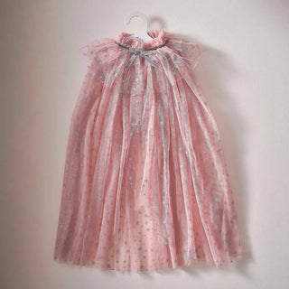 Ginger Ray | Pink & Silver Sparkle Fairy Princess Costume Cape | Girls Costumes NZ