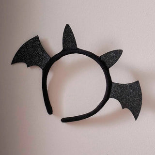 Ginger Ray | Black Sparkle Bat Halloween Headband | Kids Halloween Costumes NZ