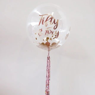 POP Balloons | Personalised 50th bubble balloon | 50th Party supplies NZ