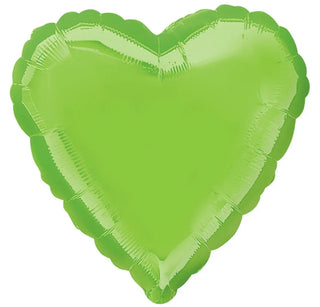 Anagram | Iridescent lime green heart foil balloon | Garden party supplies