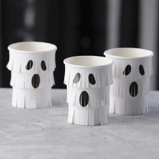 Ginger Ray | Ghost Fringe Plates | Halloween Party Supplies NZ