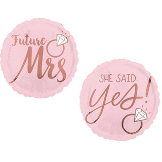 Blush Wedding Future Mrs Foil Balloon