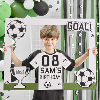 Ginger Ray | Customisable Football Party Photo Booth Frame | Soccer Party Supplies NZ