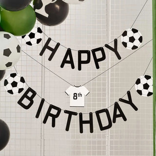 Ginger Ray | Customisable Happy Birthday Football Bunting | Soccer Party Supplies NZ