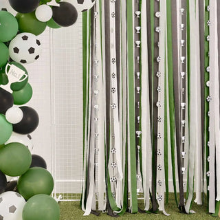 Ginger Ray | Paper Streamer Football Party Backdrop | Soccer Party Supplies NZ