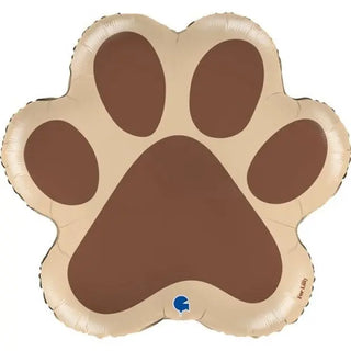 Brown Pawprint Supershape Foil Balloon | Dog Party Supplies NZ