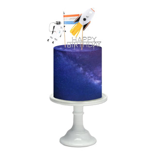 Build a Birthday | Galaxy Edible Cake Wrap | Space Party Supplies NZ