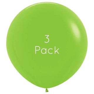 90cm Giant Lime Green Balloon 3pk | Lime Green Party Supplies NZ