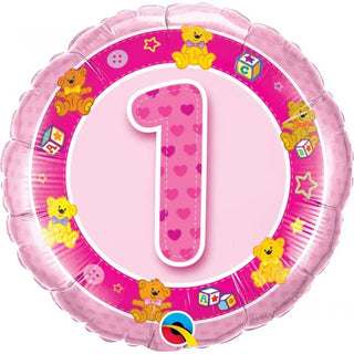 Girl's 1st Birthday Balloon | Girl's 1st Birthday Party Supplies