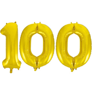 Meteor | Giant gold 100 balloon | 100th party supplies