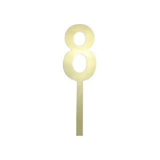 Large Gold Mirror Number Cake Topper - 8 CLEARANCE
