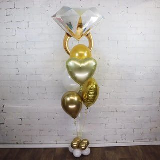 Gold Ring Balloon Bouquet | Engagement Party Supplies