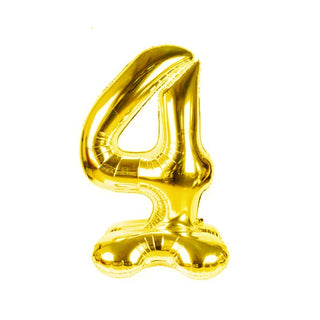 Air Fill Foil Balloon | Number 4 Balloon | Gold Balloon