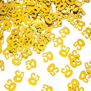 Decoratex | Gold 50th Confetti 14g | 50th Party Theme & Supplies