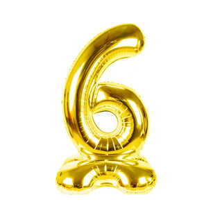 Air Fill Foil Balloon | Number 6 Balloon | Gold Balloon