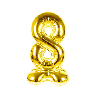 Air Fill Foil Balloon | Number 8 Balloon | Gold Balloon