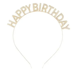 Gold Happy Birthday Headband | Gold Party Supplies NZ