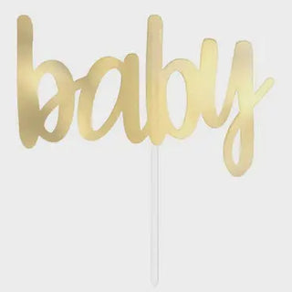 Unique | Gold foil baby cake topper | Baby Shower Party Supplies 
