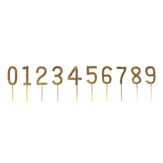 Gold Diamante Number Cake Topper | Gold Cake Decorations