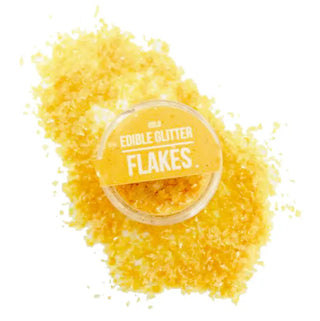 GoBake | Gold Edible Glitter Flakes | Gold Cake Decorations