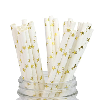 Gold Star Straws | Gold Party Supplies