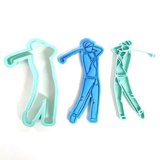 Golfer Cookie Cutter & Embosser NZ Build a Birthday NZ