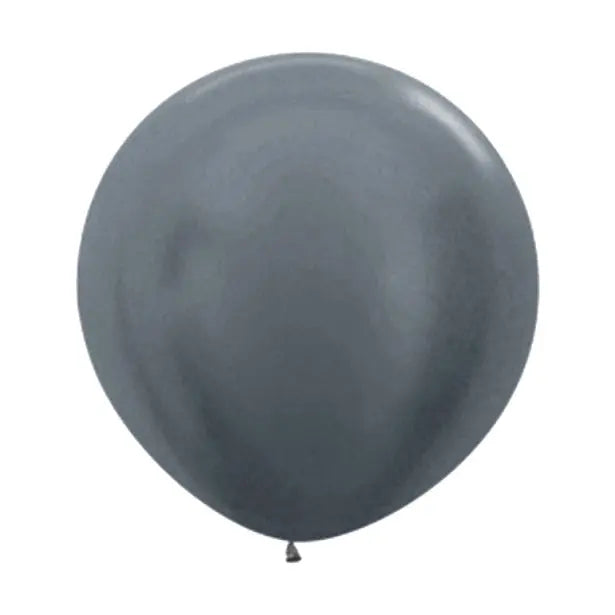 Giant Metallic Graphite Silver Balloon - 60cm NZ – Build a Birthday NZ