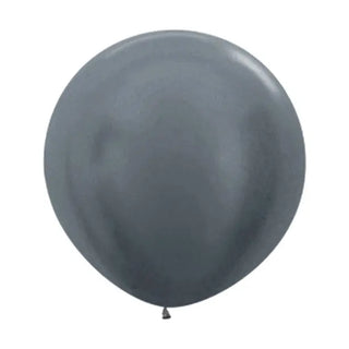 Giant 60cm Metallic Graphite Silver Balloon | Silver Party Supplies NZ