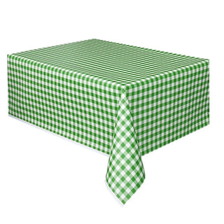 Products Green Gingham Paper Tablecover | Farm Party Supplies NZ