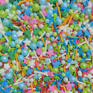 Cakers Pantry | The grinch sprinkle medley 125g | Christmas party supplies NZ