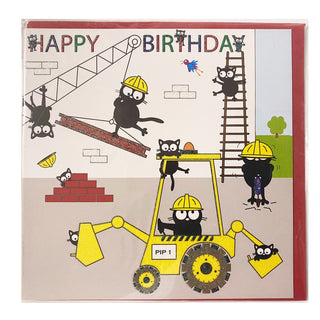 Cards | Construction Party Cards | Cat Cards 