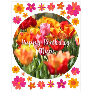 Happy Birthday Mum Edible Cake Image | Gifts for Mum NZ