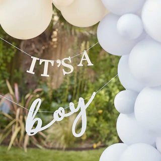 Ginger Ray | It's a Boy Garland | Boy Baby Shower Supplies NZ