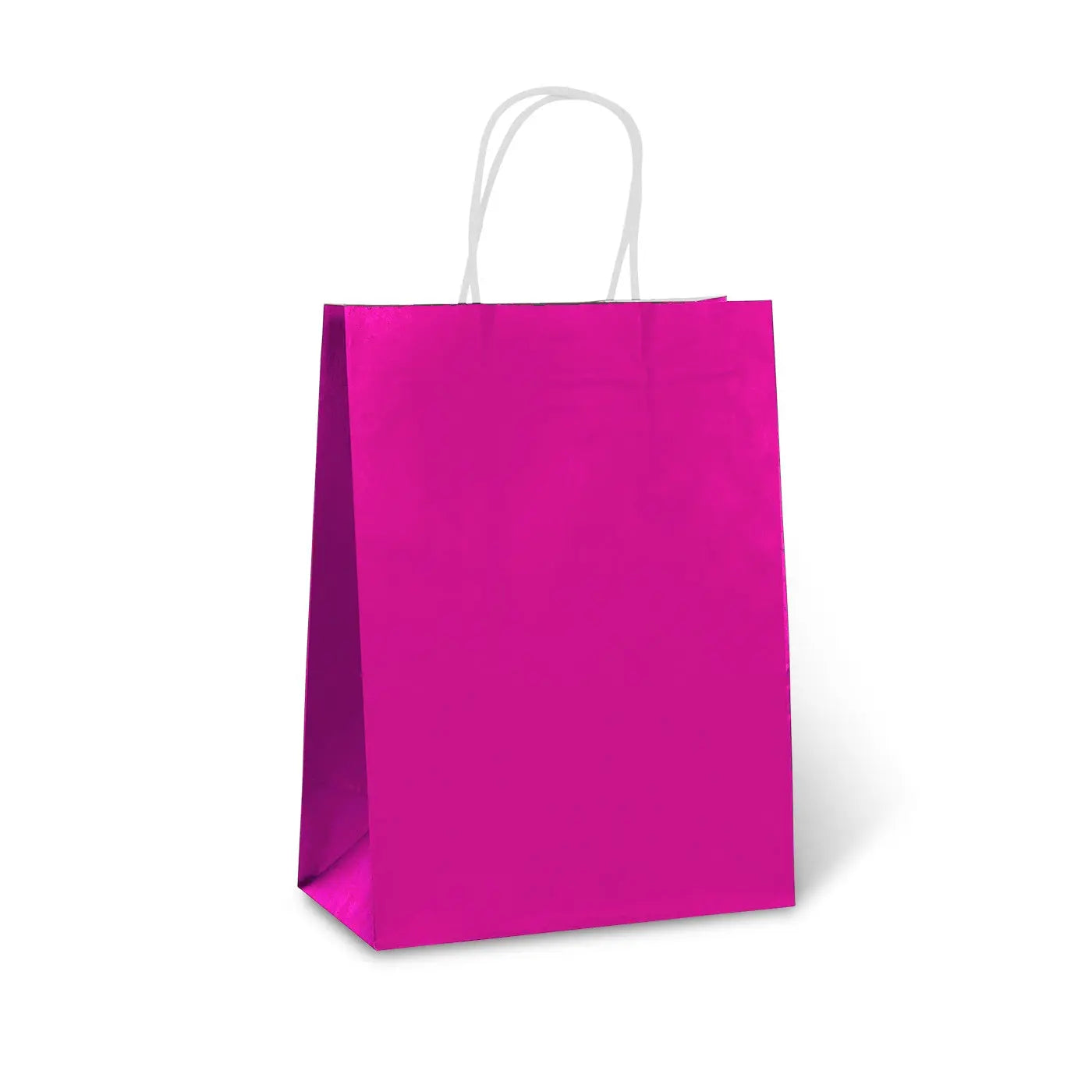 Hot pink gift store bags with handles